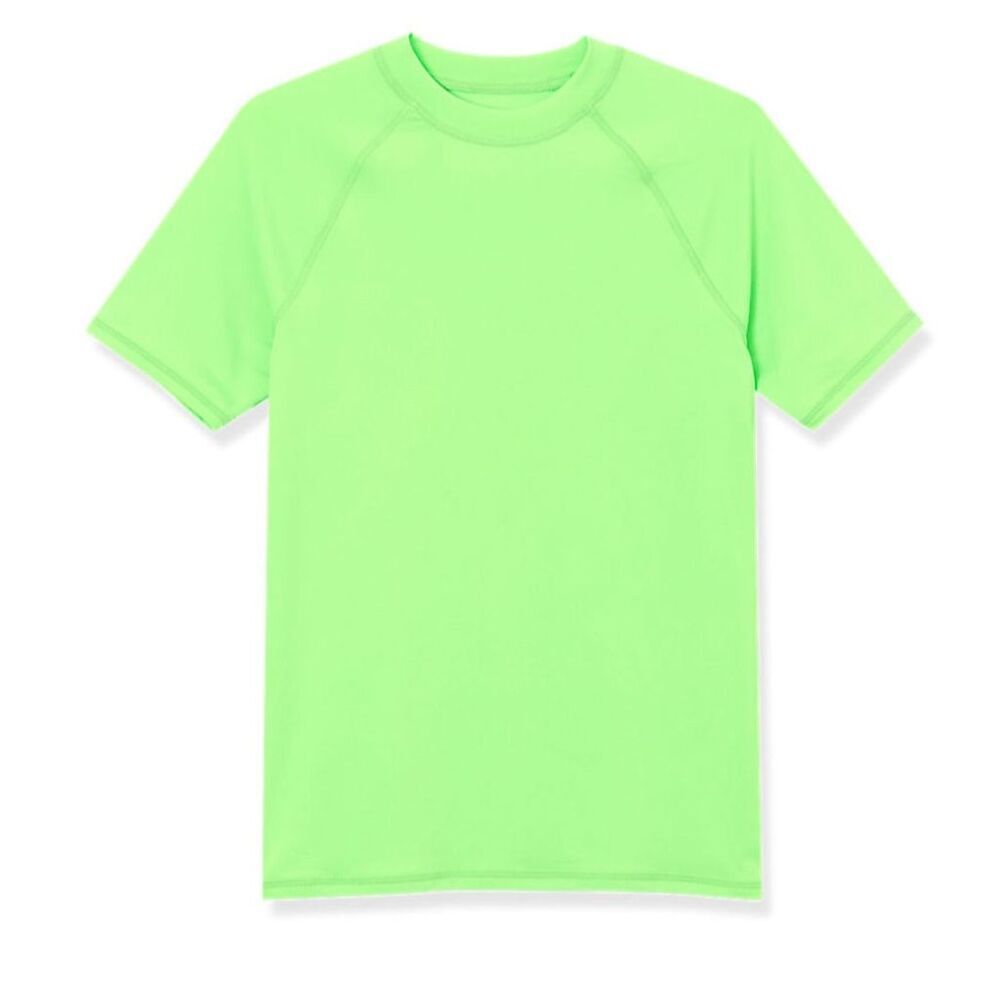 Lands' End Kids XL Neon Green Short Sleeve Rash Guard‎ UPF 50